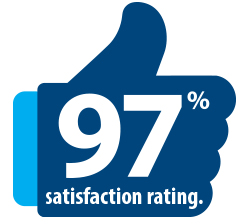 97% satisfaction rating icon
