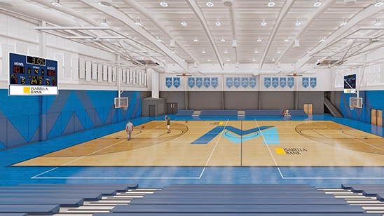 Event Center Rendering - Court/Gym View