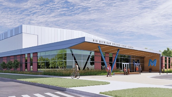 Event Center Rendering - Front View