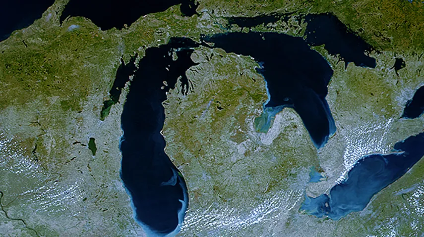 State of Michigan and the Great lakes