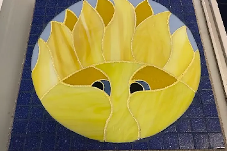 stone artwork that looks like a sun