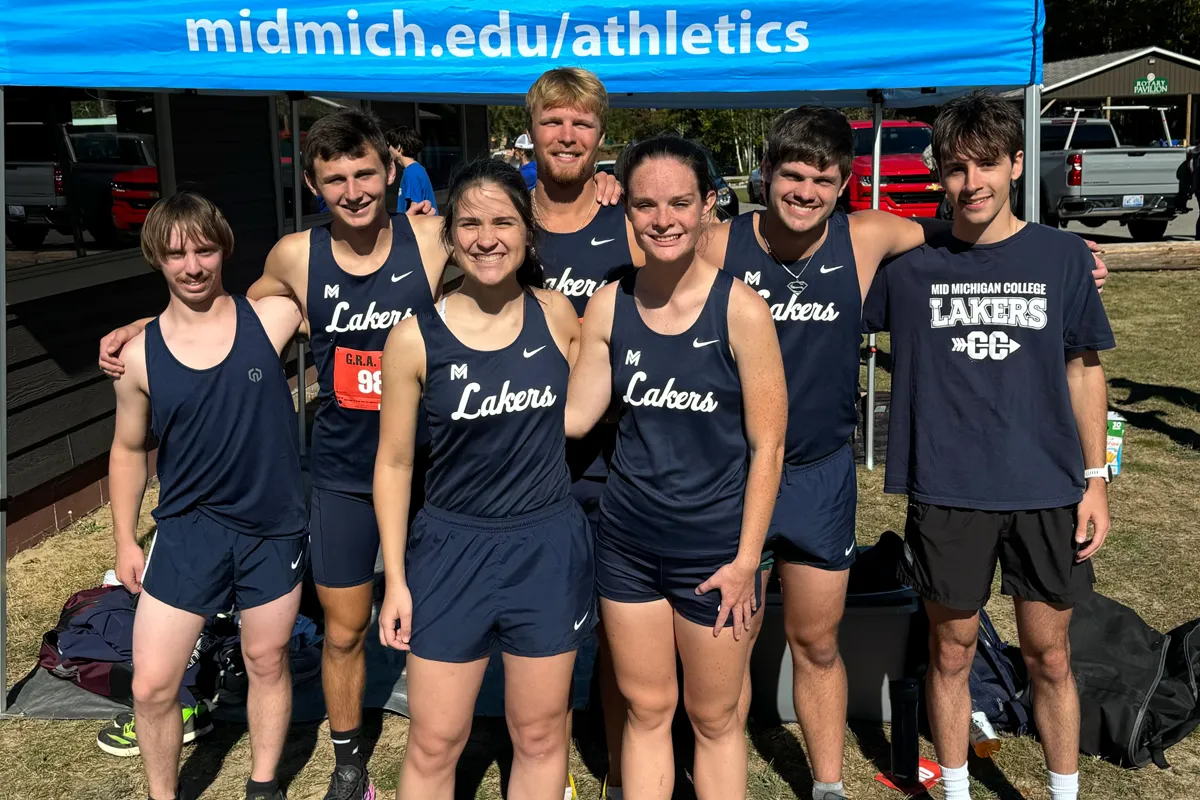 Mid's Cross Country Student-Athletes at a recent meet.