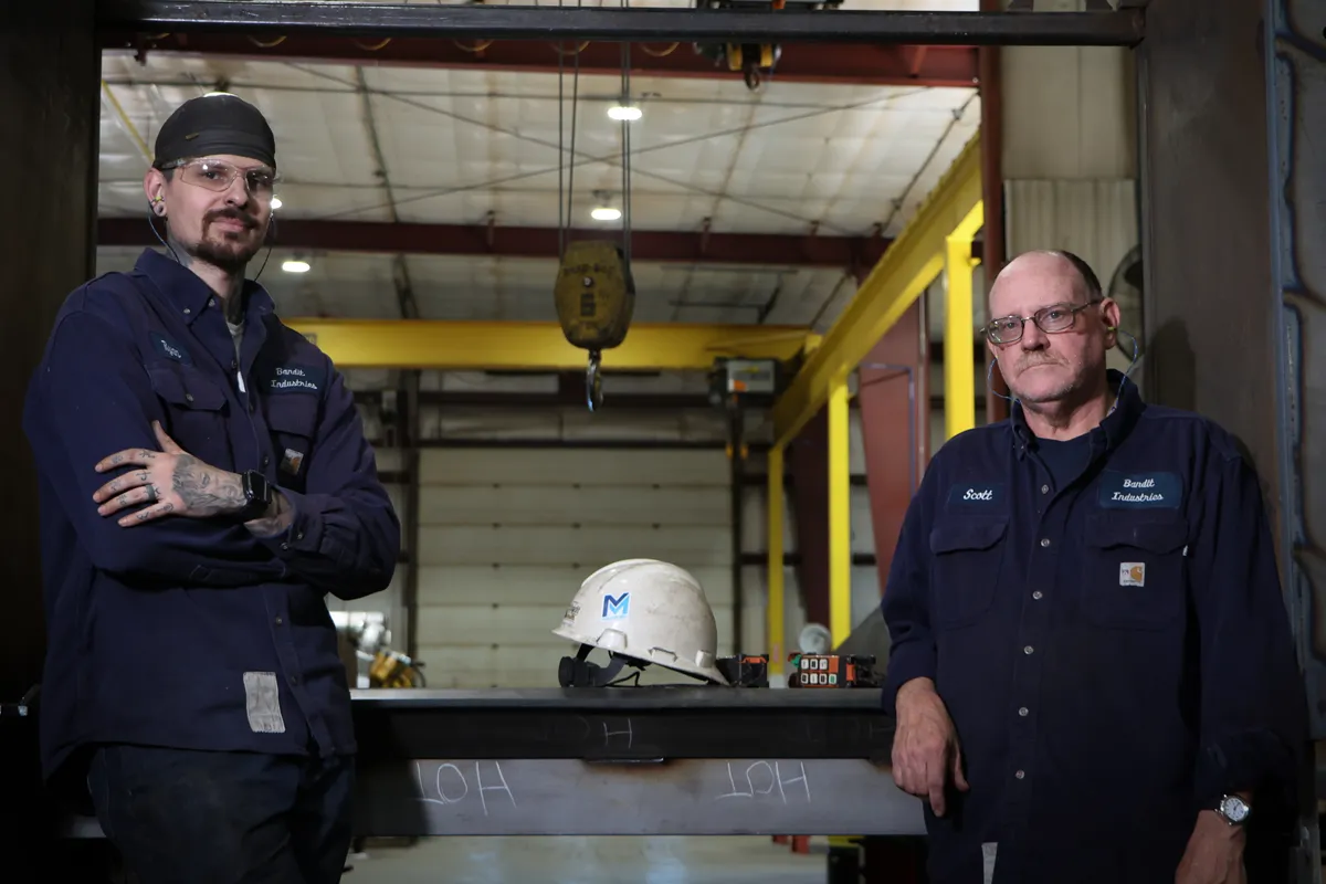 Employees in skilled trades environment.