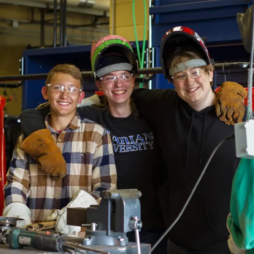 A group of welding students.