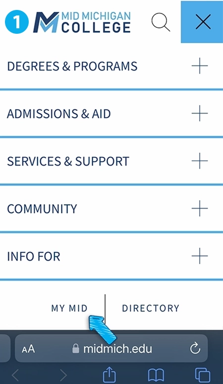 Visit MyMid Menu screenshot