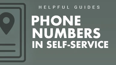 phone numbers in self-service guide