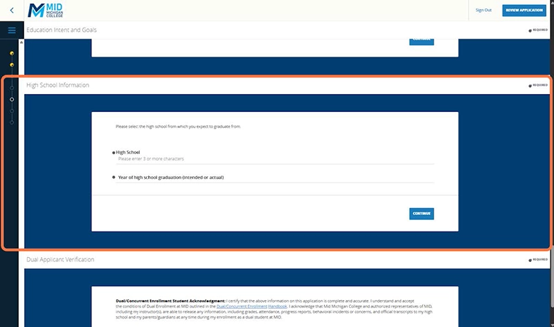Educational Intent HS Info