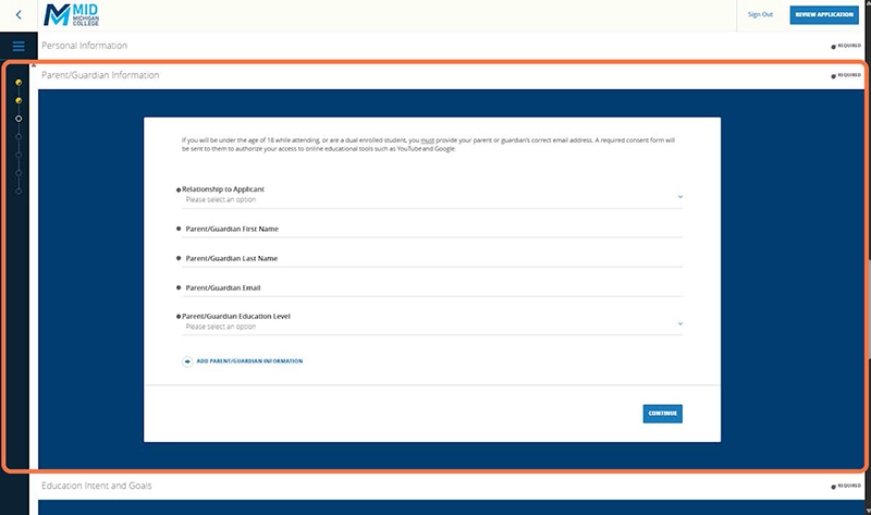 Parent - Guardian Info