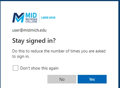 stay signed in screen
