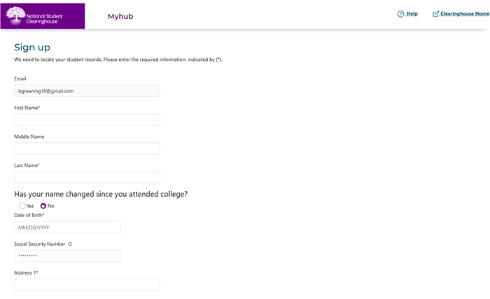sign up screen step 5